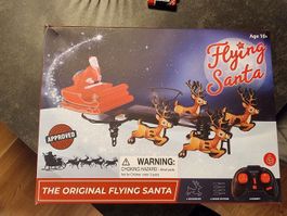 Fliegender Santa Weihnachts Mann Schlitten Drohne