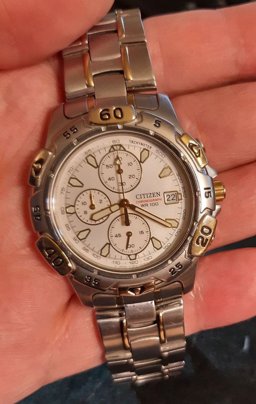 Citizen Orologi: Citizen Chronograph Herren Uhr Bicolor – Usato da St. Margarethen TG venduto da ursk10 6