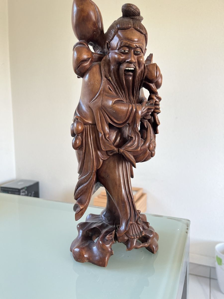 Alle Dekorationen: Sculpture en bois sculpté, sage chinois – Gebraucht aus Chambésy von ggr_yg5d 5
