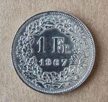 1 Fr. Silber Schweiz 1967 Schweizer Münze