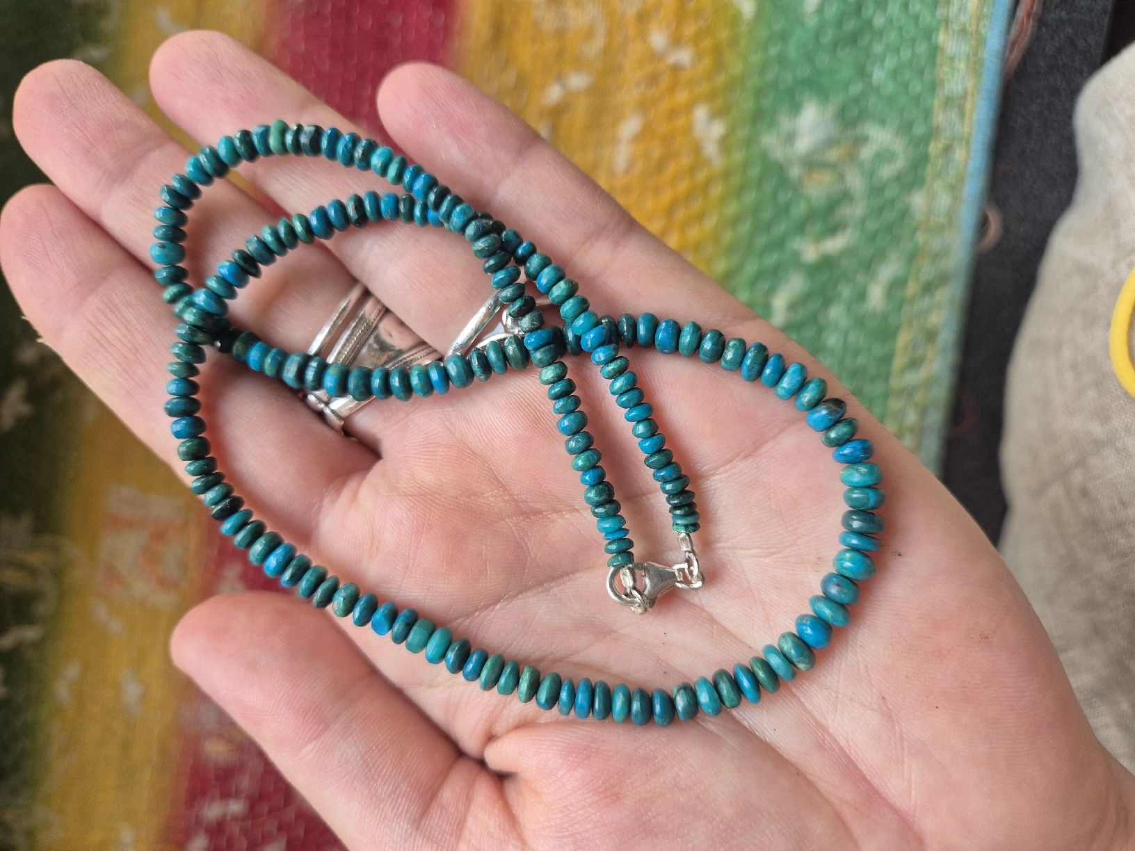 Catenine: Chrysokoll Kette 45cm lang – Nuovo (secondo la descrizione) da Niederdorf venduto da frau.patchouli 2