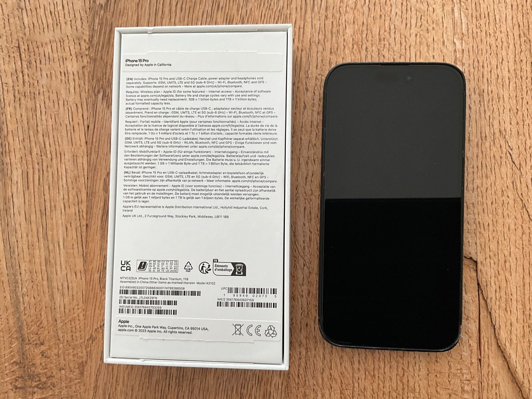 Apple Handys / Smartphones: Apple iPhone 15 Pro - 1 TB Black Titanium – Gebraucht aus Wichtrach von Juventino1974