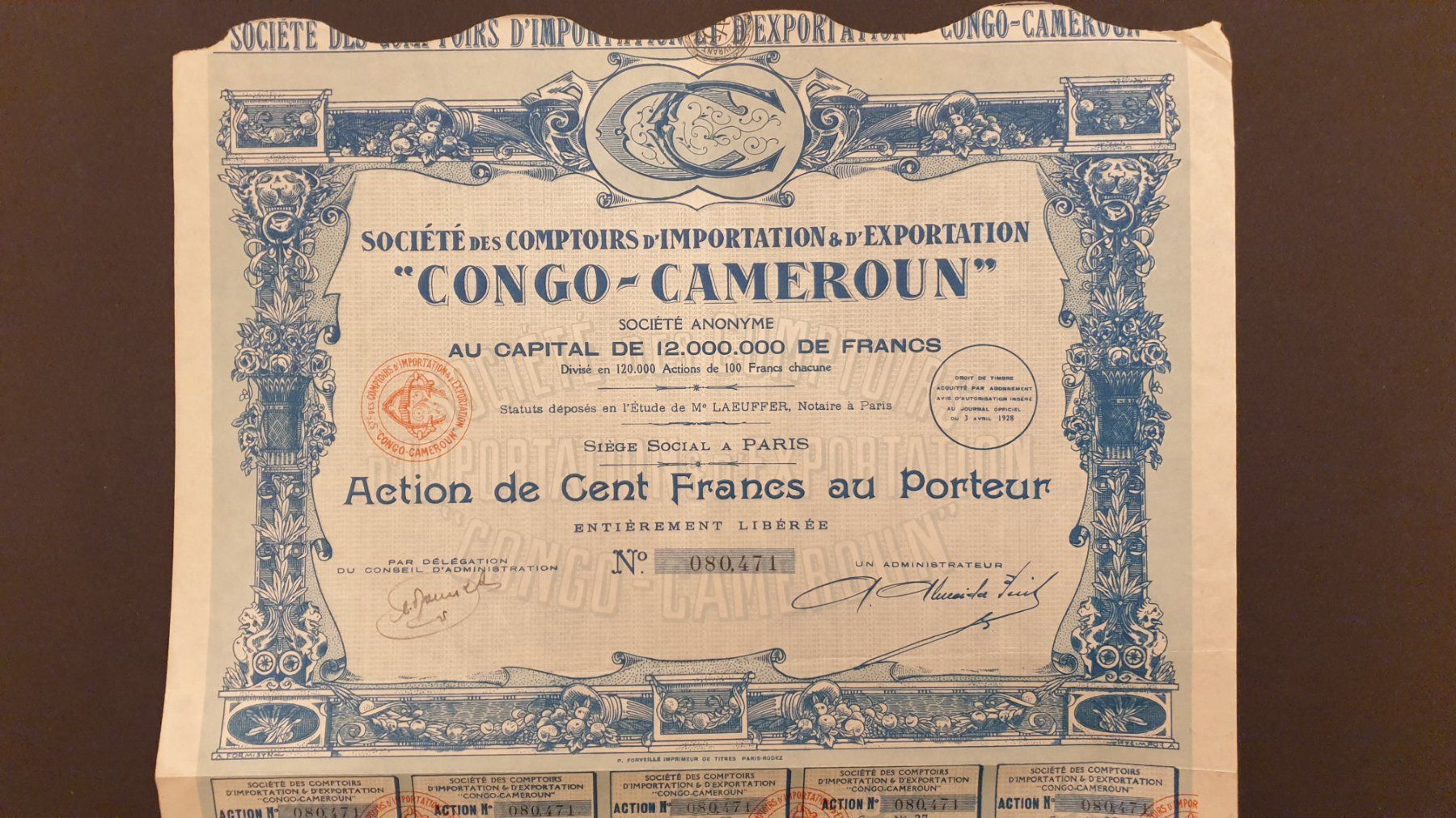 Documenti: Afrika. Kolonialtitel. – Usato da Goldach venduto da armando_r 2