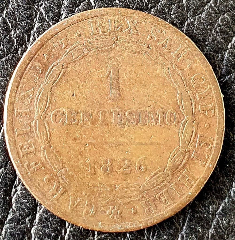 Alle Münzen: 1 Centesimo 1826 – Gebraucht aus Egerkingen von Acc1 1