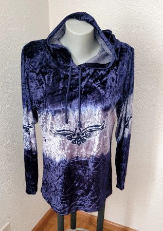 NEU! Boom Baba Samt Pullover Hoodie Gr. S / M Hippie Boho
