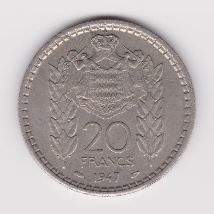 Tutti le monete: Monaco 20 Francs 1947 Louis II – Usato da WilSG venduto da Wil10 1