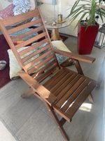4 x Klappstühle aus Holz mit Sitzkissen