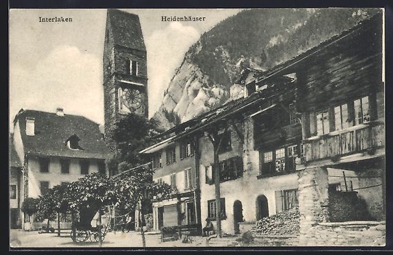 Cartoline postali: Interlaken, Heidenhäuser und Uhrenturm, – Usato da Berlin venduto da bartko-reher