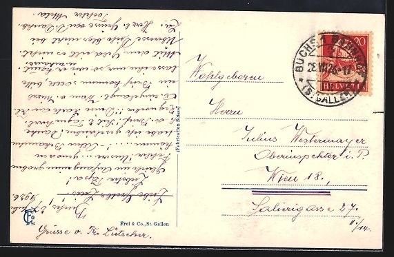 Cartoline postali: AK Werdenberg, Ansicht vom Schloss, 1926 – Usato da Berlin venduto da bartko-reher 1