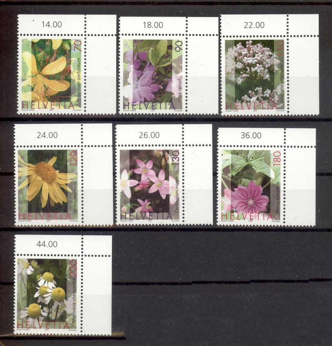 Alle Briefmarken: 2003, Dauermarken Heilpflanzen ** – Gebraucht aus Willisau von Vollstempel