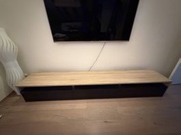 Sideboard TV-Möbel 270 cm  Holzoptik / Schwarz