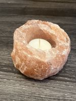 Salzkristall Teelichthalter, wie neu!