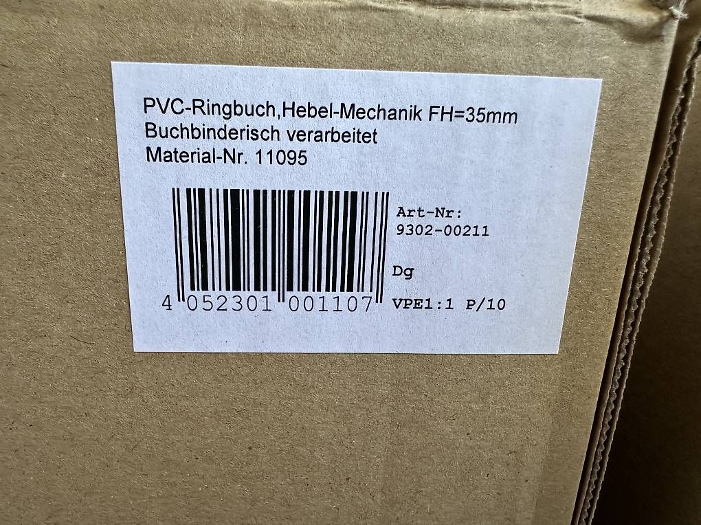 Raccoglitori: 10Stk. EICHNER Ringbuch, A4, 2-Ring, RB: 35 mm – Nuovo e nell'imballaggio originale da Necker venduto da liq24 3