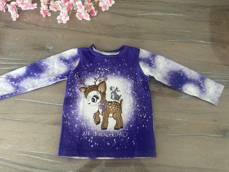 Langarmpulli Winter Wonderland lila guter Zustand selfmade