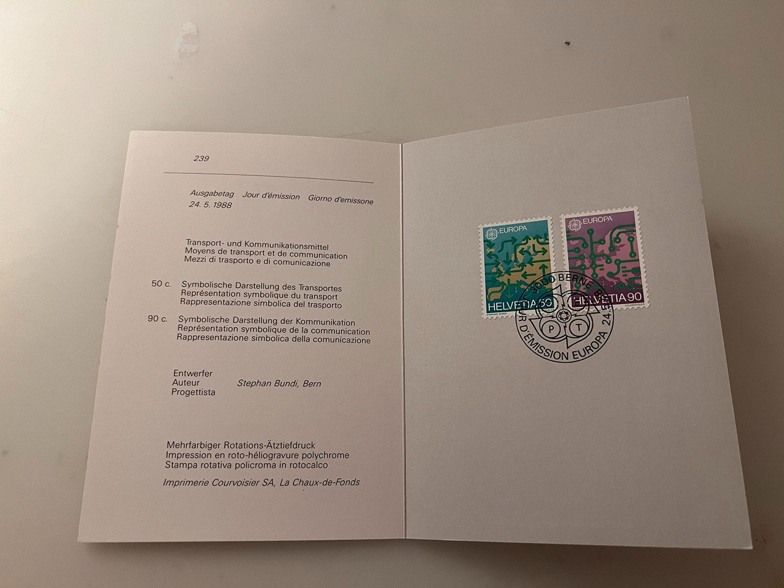 Alle Briefmarken: SONDERMARKEN EUROPA CEPT 1988 – Gebraucht aus Riva san vitale von abd_p86k
