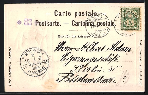 Cartes postales: Basel, Strassburger Denkmal, Passepartou – D'occasion à Berlin par bartko-reher 1