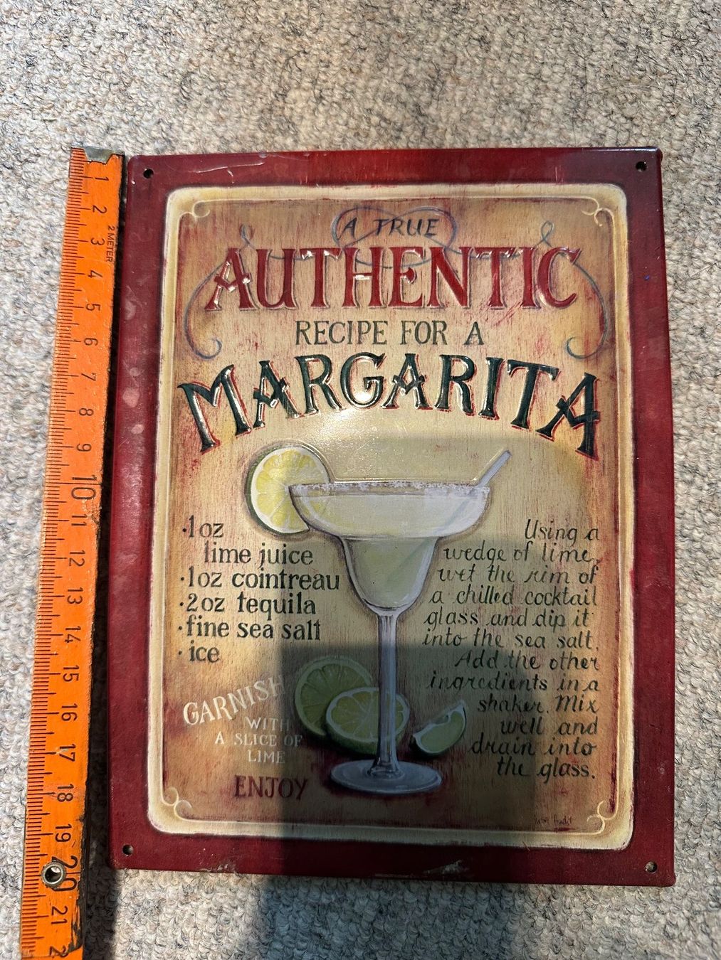 Insegne: Retro Blechschild Margarita Rezept – Usato da Niederhasli venduto da pat_6g78