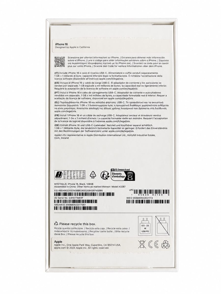 Apple Covers & Schutzfolien: iPhone 16 - Verpackung, top Zustand – Gebraucht aus Freienbach von SwissTopDeals 1