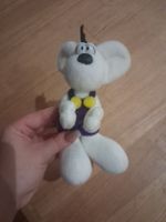 90er Diddl Maus mit Latzhose Stofftier Figur