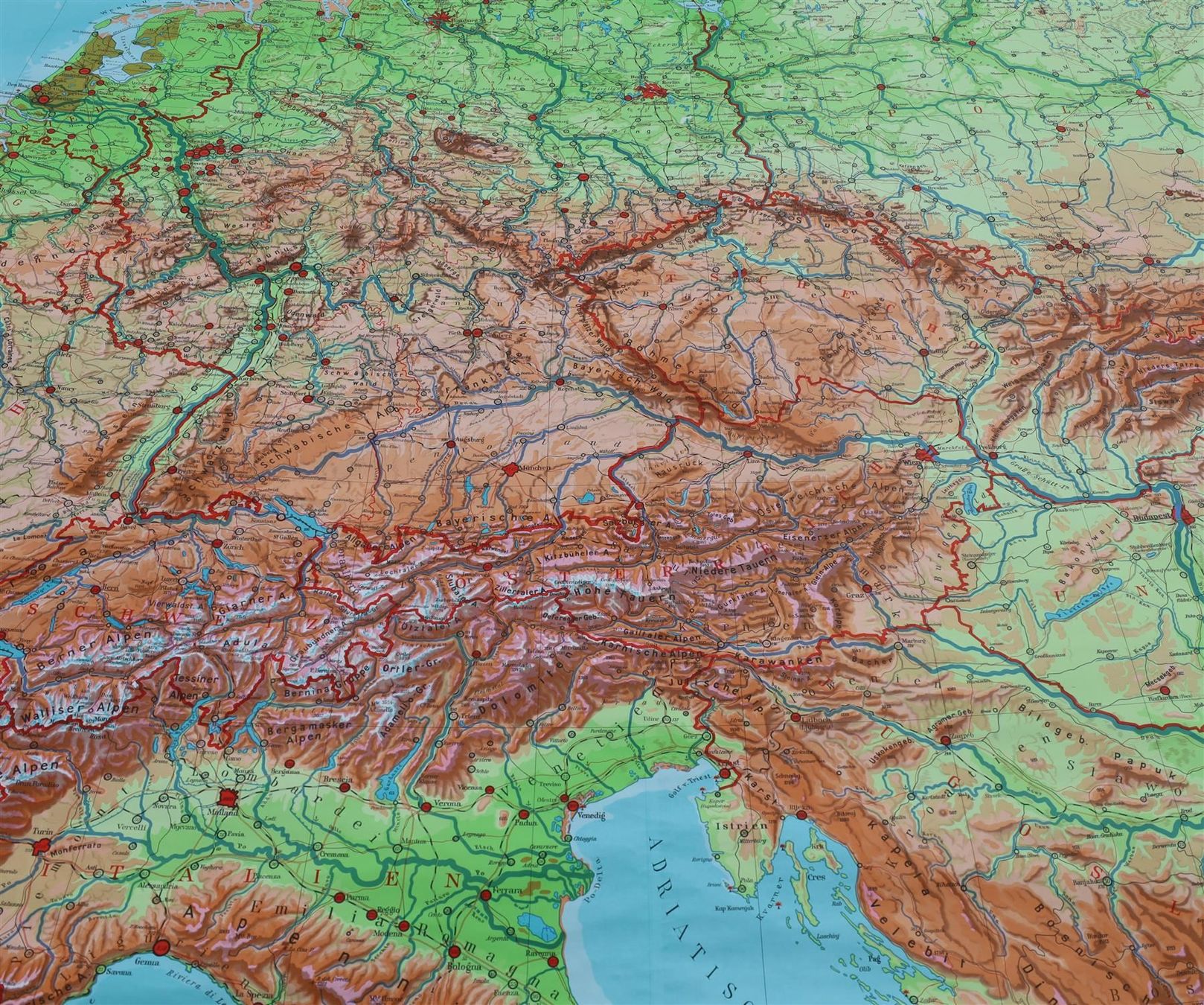 Cartine & Atlanti: XL Schulwandkarte "Mitteleuropa" – Usato da Birrwil venduto da brandschatz_birrwil 3