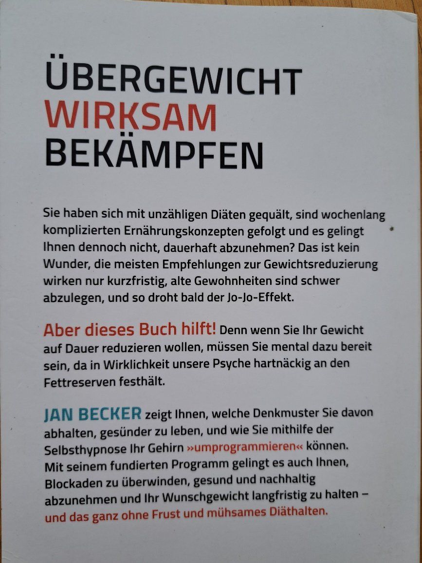 Libri: Buch "Du kannst schlank sein, wenn du willst" von Jan Becker – Usato da Winterthur venduto da Soene1 1