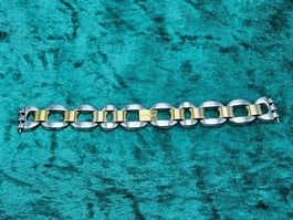 Gebrauchtes Stahl/Gold Armband SWATCH IRONY-BRACELET Damen