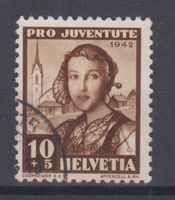 Variété Pro Juventute 102 Pf (femme à barbe) 120.--