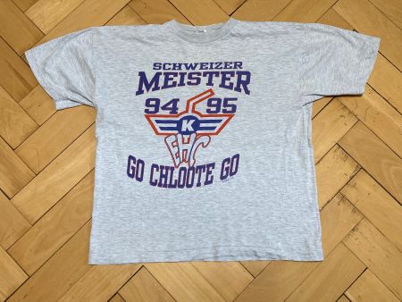 Vintage 1994/95 T.Shirt EHC Kloten Schweizer Meister Sz L