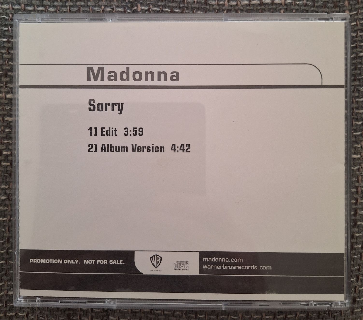 CD: Madonna Sorry CD USA – Usato da Luzern venduto da thomarco 1