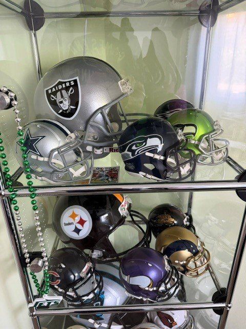 Vetrine: USM Vitrine mit NFL Helmen etc. – Usato da Bern venduto da howi72 2