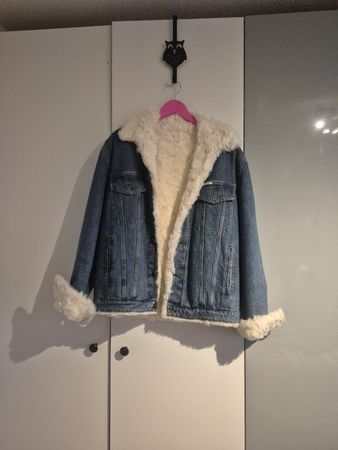 giacca jeans forte dei marmi couture  con vera pelliccia