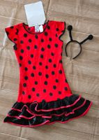 Marienkäfer Kleid mit Haarreifen // 152 // Kinder Kostüm