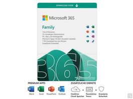Microsoft 365 Family 12 Monate / Schweizer Lizenzschlüssel