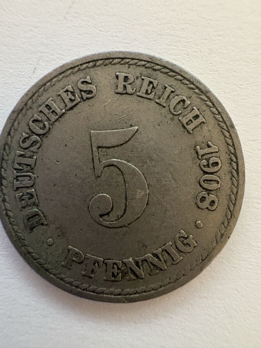 Tutti le monete: 5 deutsches reich 1908 – Usato da Murten venduto da Tzaugg 2