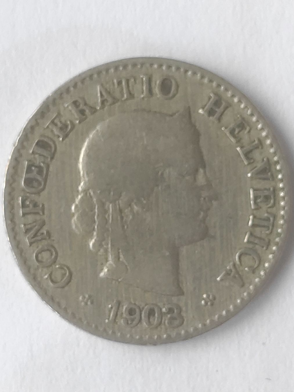 Tutti le monete: 5 Rappen Helvetica 1903 – Usato da Zürich venduto da Hamaster