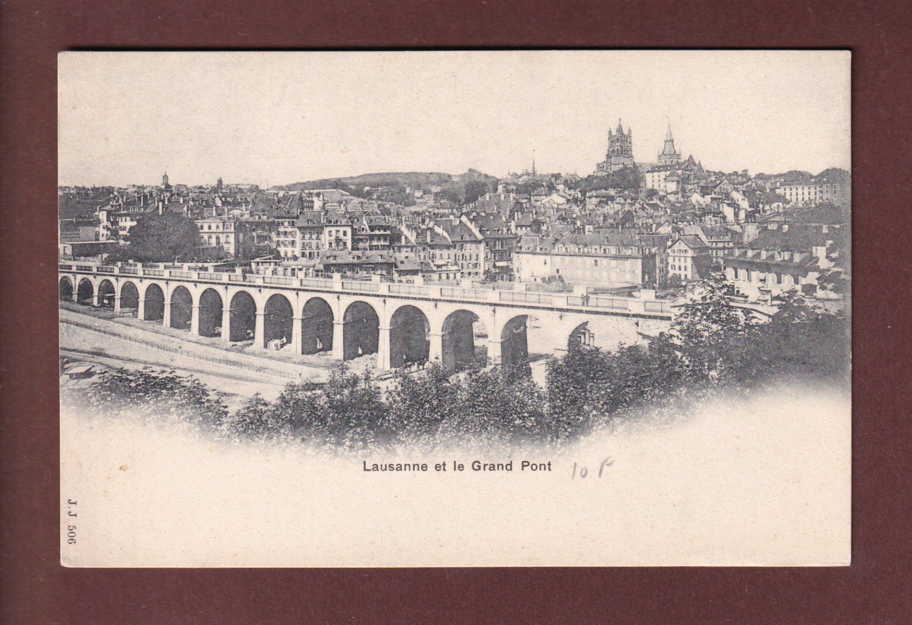 Ansichtskarten: LAUSANNE - Le Grand Pont – Gebraucht aus Pully von nicecards