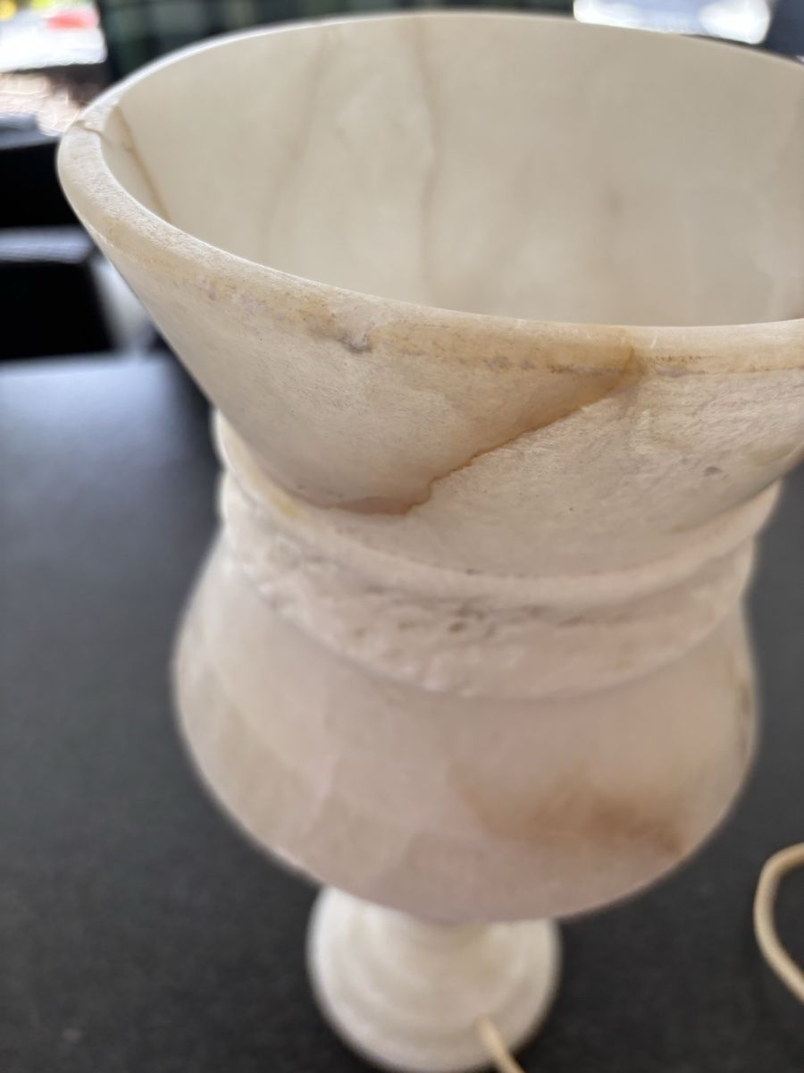 Lampade: Lampe de table en albâtre ancienne  – Usato da Bollion venduto da fran12 2