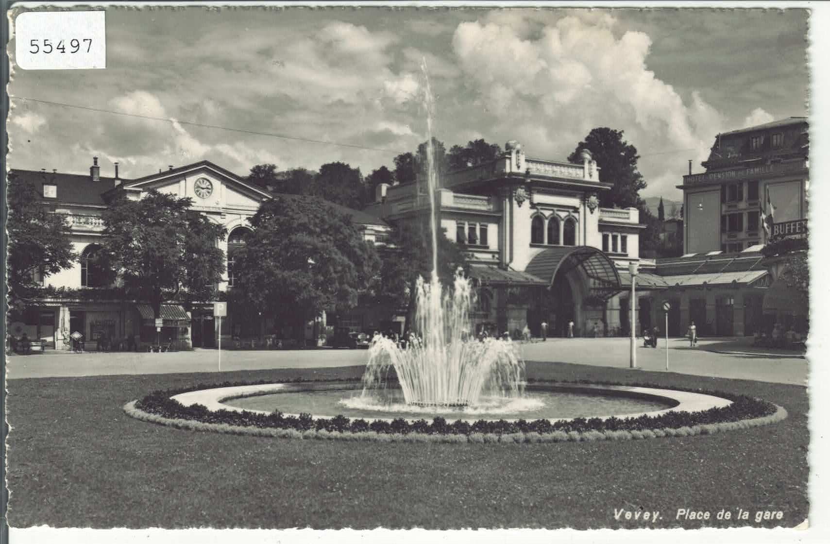 Cartes postales: Vevey - Plave de la gare – D'occasion à Ettingen par Kartenplanet