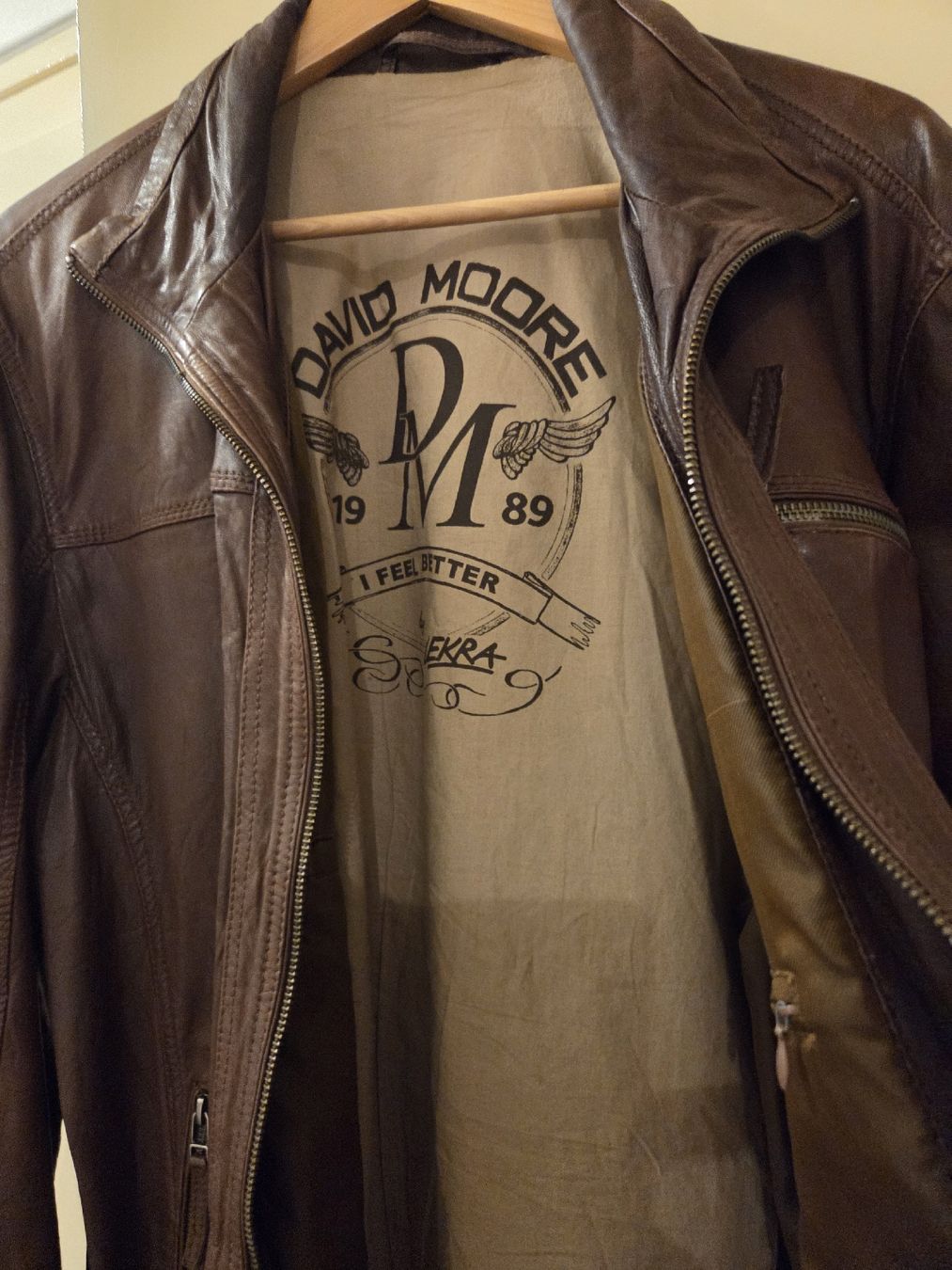 Moorer Jacken: Veste en cuir brun David Moore, taille 54 – Gebraucht aus la Chaux-de-Fonds von Firenze6 2