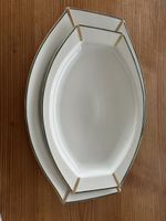 Edle Servierplatten im Doppelpack, weisses Porzellan, Top!