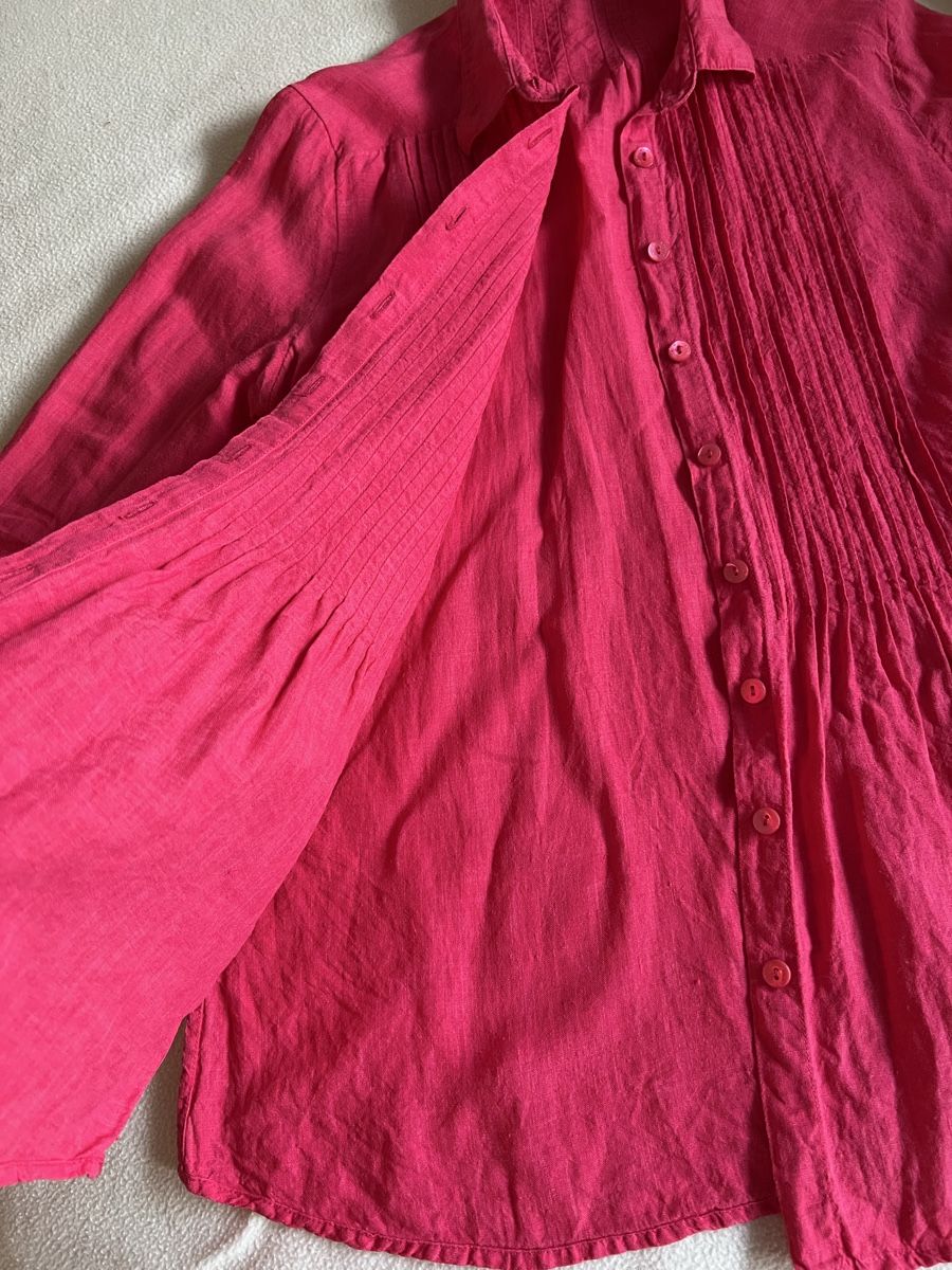 T-shirt: 100% Linen pink tshirt size S – Usato da Zürich venduto da dor_9l9g 3