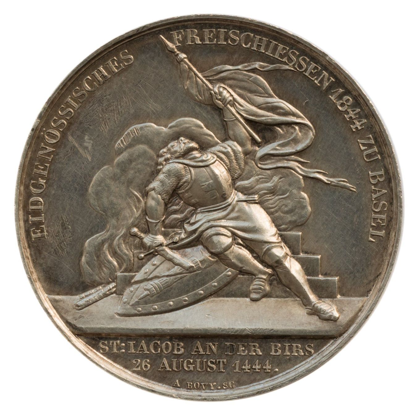Medaglie: Basel 1844 Eidgenössisches Freischiessen – Usato da Rotkreuz venduto da Swiss-Coins 1