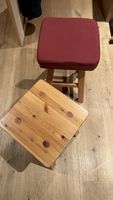 Massivholz-Hocker natur, guter Zustand, praktisch