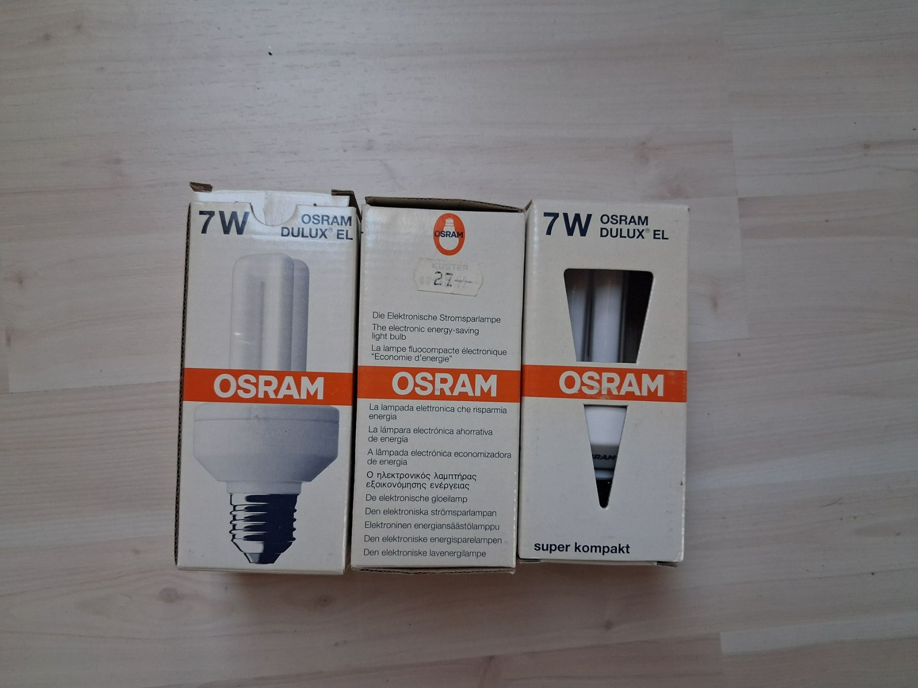 Osram Lampade: 3 X SPARLAMPE OSRAM 7 WATT E 27 – Nuovo e nell'imballaggio originale da langnau venduto da Santos1411