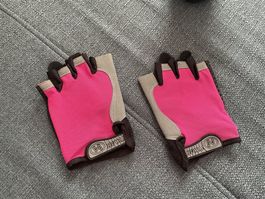 Gants vélo rose et gris, taille L, neuf