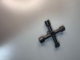 Vierkant Schluessel universal negro Zustand neu