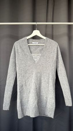 Givenchy Grey Wool Sweater with Lace Detail, Size S