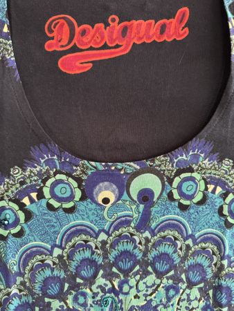 Damen T-Shirt Desigual mit Muster blau Grösse S