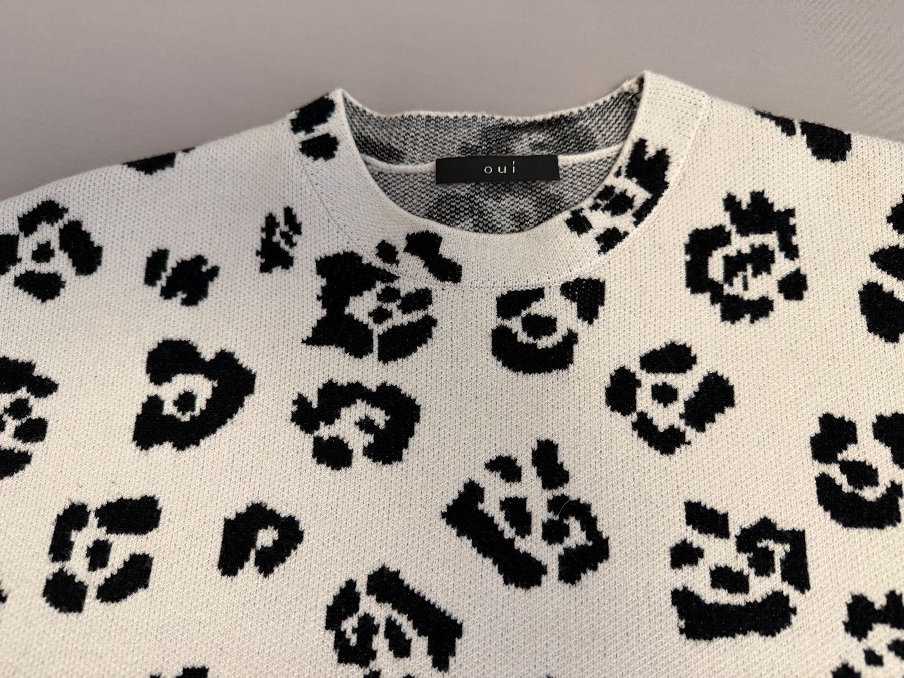 Maglioni & Felpe: Oui Leoprint Strickpullover offwhite/schwarz 36/neu – Nuovo (secondo la descrizione) da Berneck venduto da Ordnung2021 7