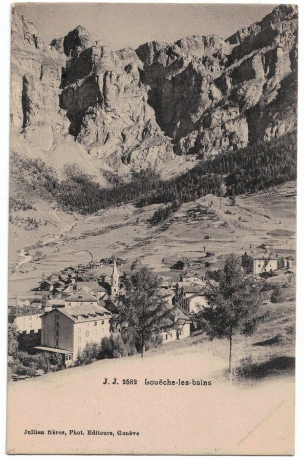 Cartoline postali: Louëche-les-Bains, circulée 1906 – Usato da Frauenfeld venduto da POML